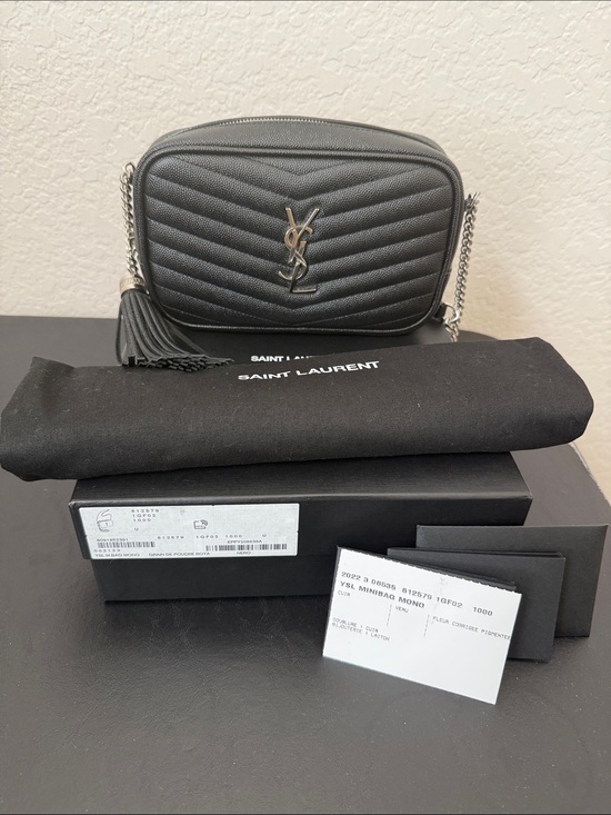 Saint Laurent Handbags - Saint Laurent Black Lou mini Camera Bag with Tassel Pristine condition!!